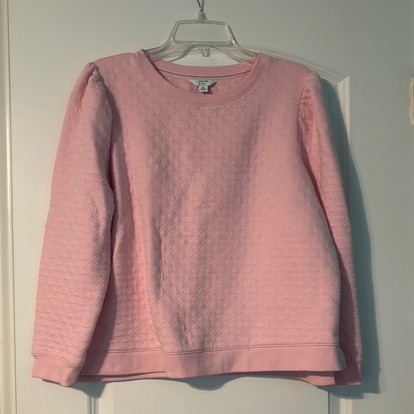 crown & ivy Sweaters - Crown & Ivy Light Pink Fitted “cropped” Sweater